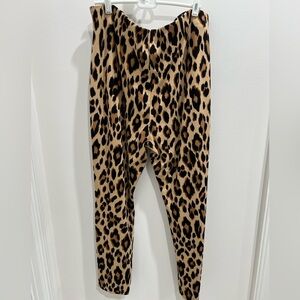 Chico's Juliet Ankle Pants Leopard Animal Print Pull On Stretch size 2.5